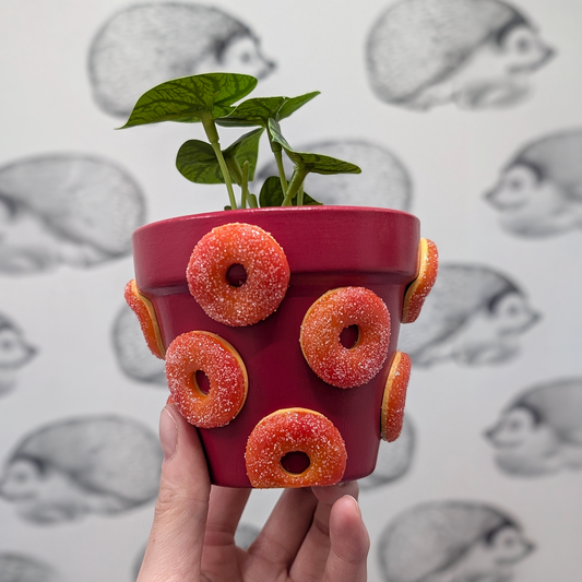 Fuzzy Peach Rings - Tiny Pot